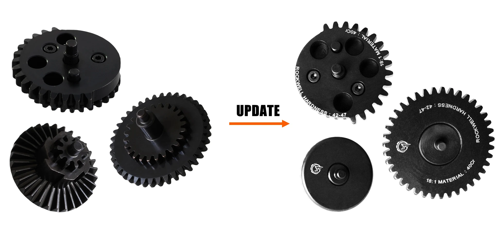 Presale Super High Speed CNC Steel Cut 40Cr Series Tactical Gear Set 12:1/13:1/16:1/18:1 for Version 2/3 Gearbox
