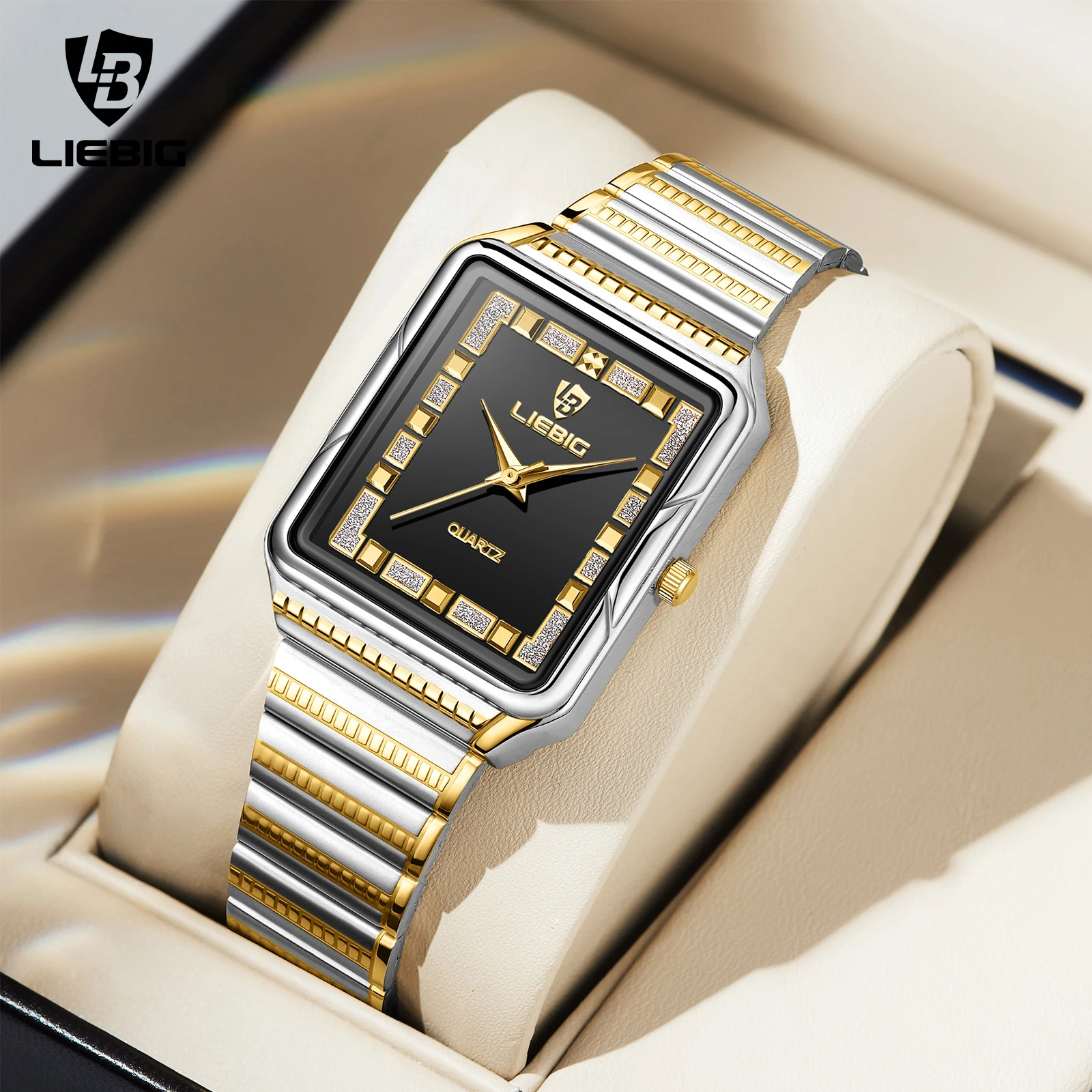 LIEBIG New Luxury Quartz Watches Fashion Stainless Steel Watch For Men Women Simple Waterproof Couple Wristwatches Reloj Hombre