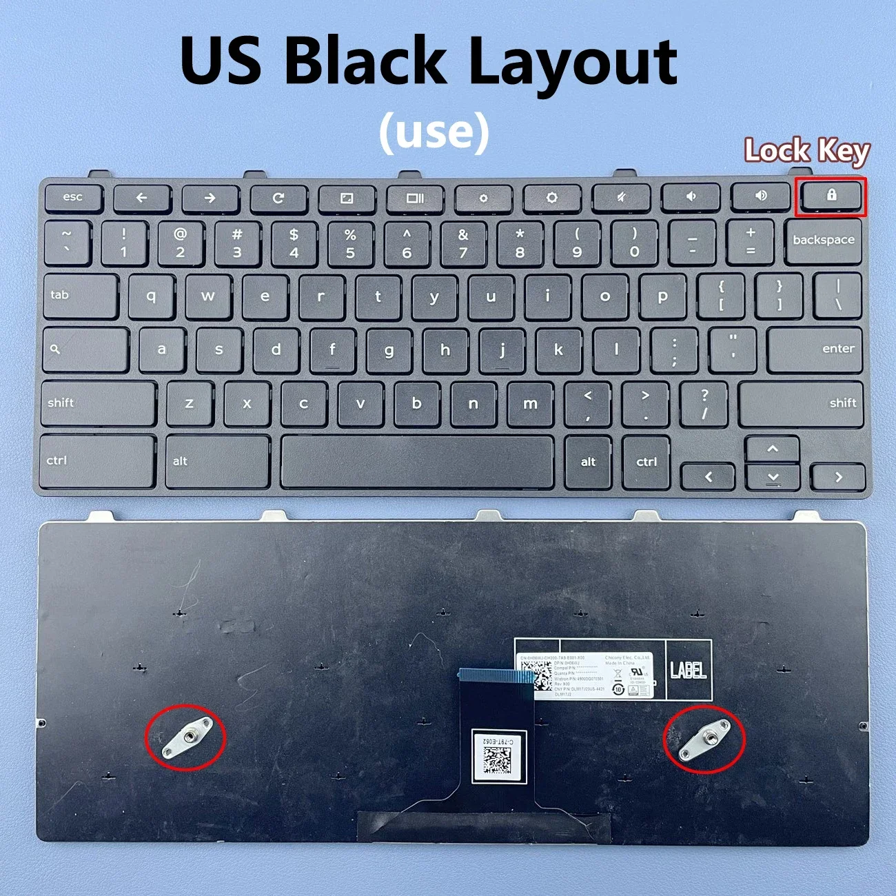 US Black Keyboard For Dell Chromebook 5190 2-in-1 US 0H06WJ Keyboard (isn't Chromebook 5190)