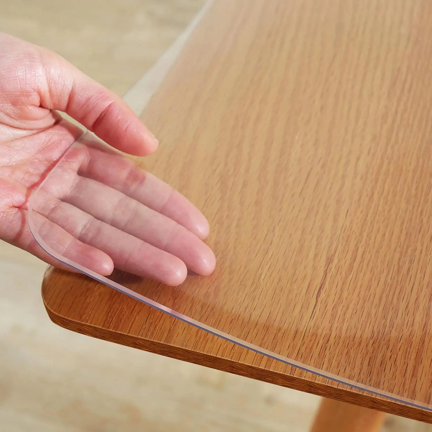

Warmstar Clear Table Protector 2Mm Thick, 39X87 Inch Clear Table Cover Protector, Plastic Table Cover, Clear Desk Mat Desk Pad,