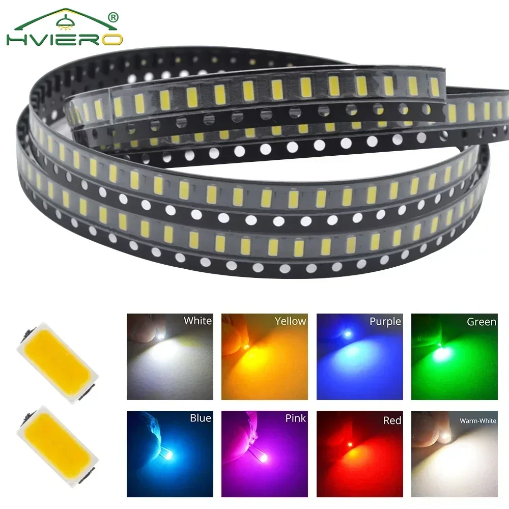 100 шт., SMD SMT флэш-чипы 3014, белые, красные, зеленые, синие, желтые фонарики, 10-12 лм, Лампа 6000-6500K, 1,8 ~ 3,4 в, 20 мАч, светоизлучающие диоды