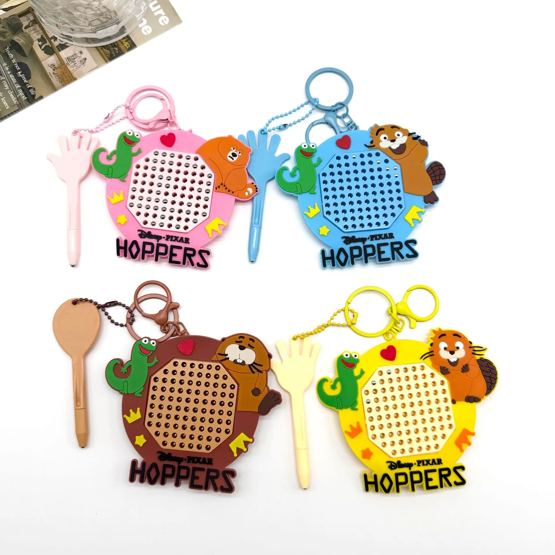 

for Beaver Magnetic Steel Ball Drawing Board Children's Gift Cute Toy Kawaii School Bag Pendant Car Keychain Cute