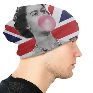 Queen Elizabeth Bubble Gum knit hat, hot hat, outdoor caps, British Queen of England, Union Jack 10 Main Sales Chapeu Queen Elizabeth - №5