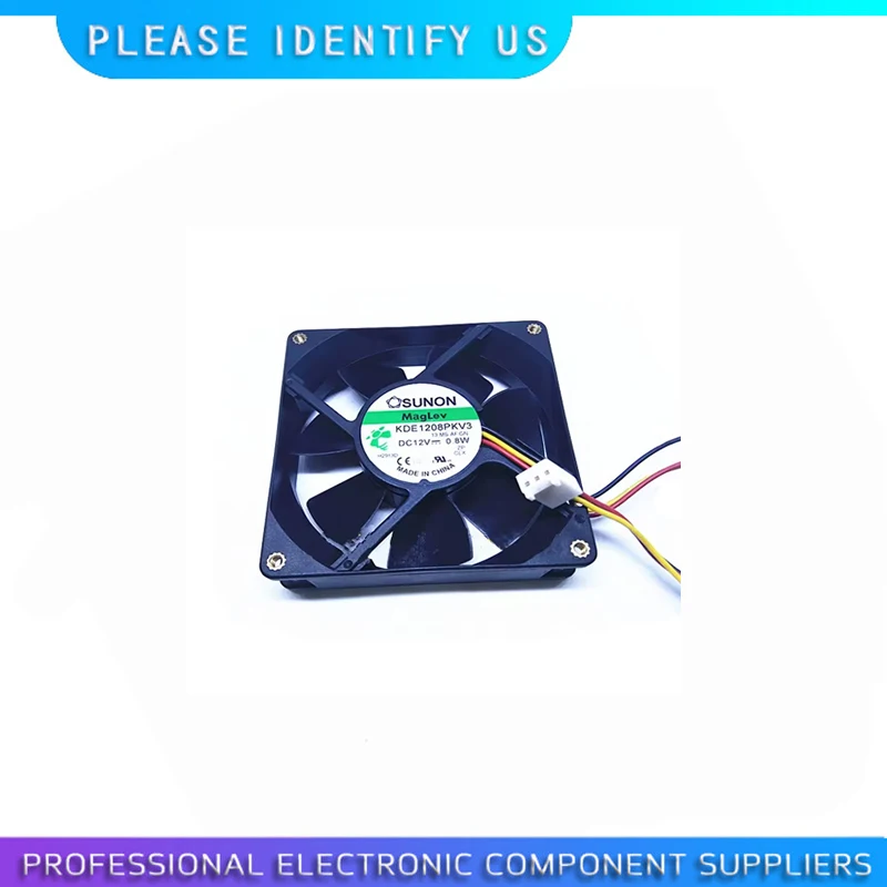 1pcs Sunon KDE1208PKV3 12V 0.8W 8CM 8020 3-Wire cooling fan