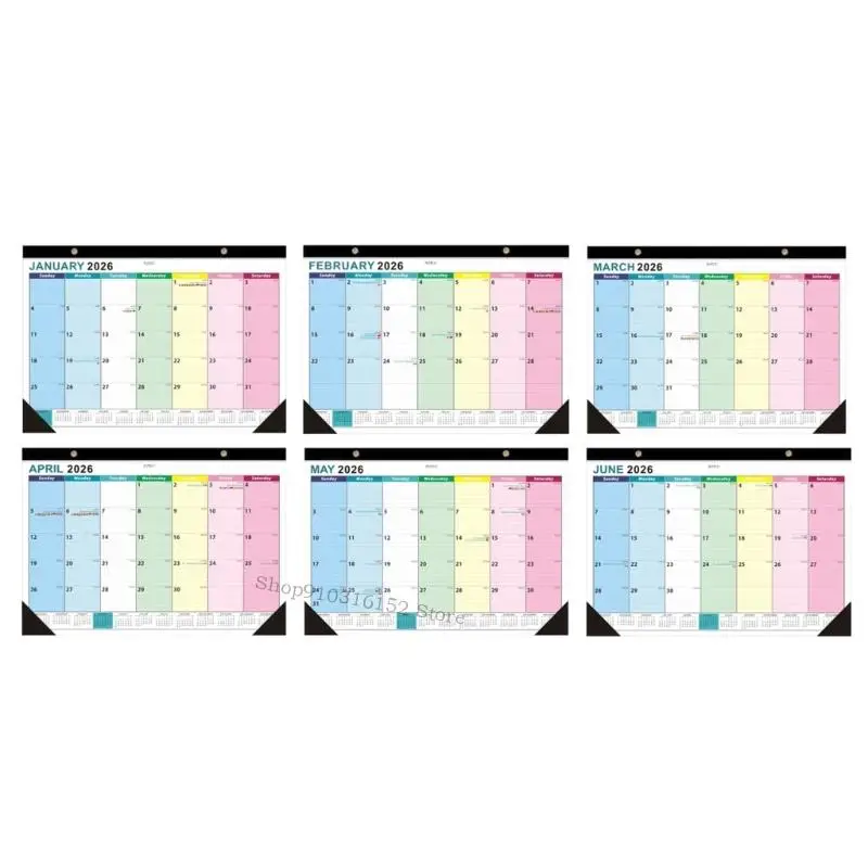 2026-2027 Wall Calendar Planner Office Hanging Monthly Calendar Planner 18 Month Calendar from Jan 2026 to June 2027