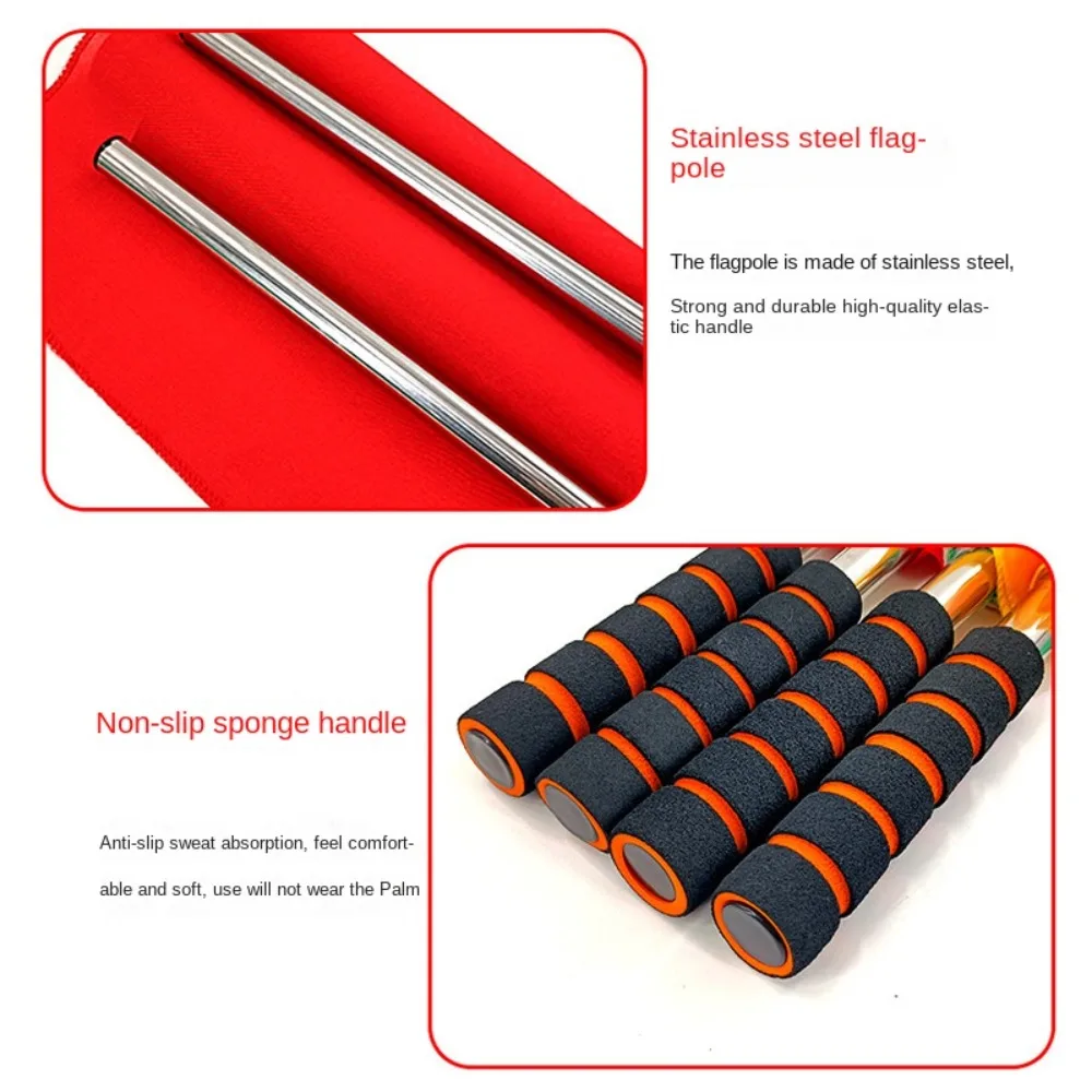 Professional Referee Flag Multi-color with Sponges Handle Issuing Flags Waterproof Linesman Flags Volleyballs Football Supplies