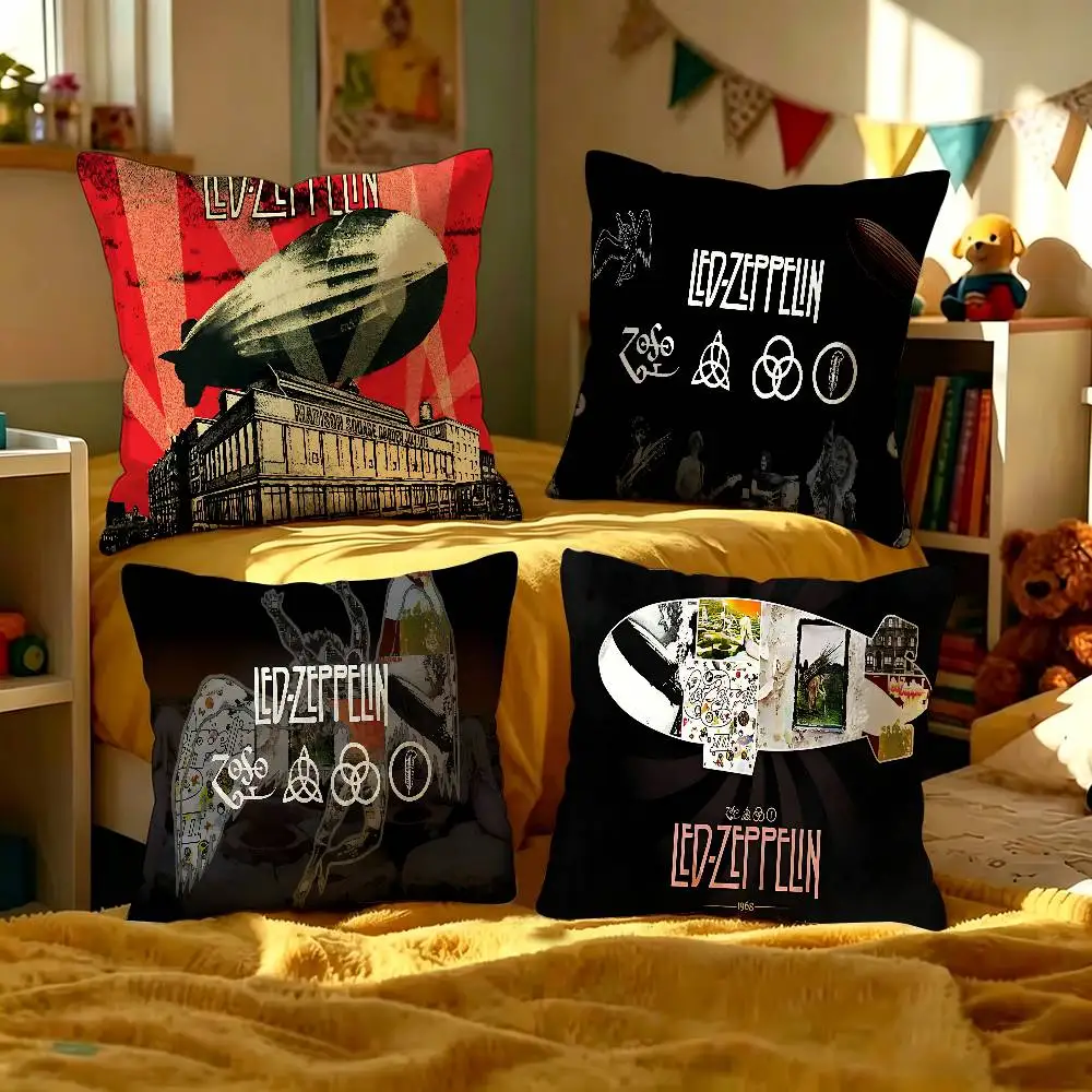 Cool L-Led Band Z-Zeppelins Pillow Cushion Cover Pillowcase Living Room Sofa Home Decor Customized