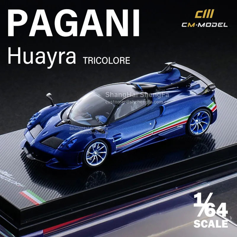 

CmModel 1:64 Pagani Huayra Tricolor Italian Flag Edition Alloy Die-cast Model, Detailed Hypercar Replica for Collectors & Displa