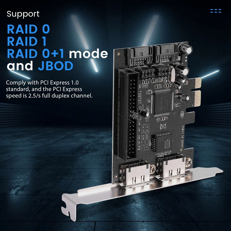 PCI To SATA Controller PCI To Ide PCI-E To 2Sata IDE Jmb363 Disk Array Card Express Expansion Card Adapter