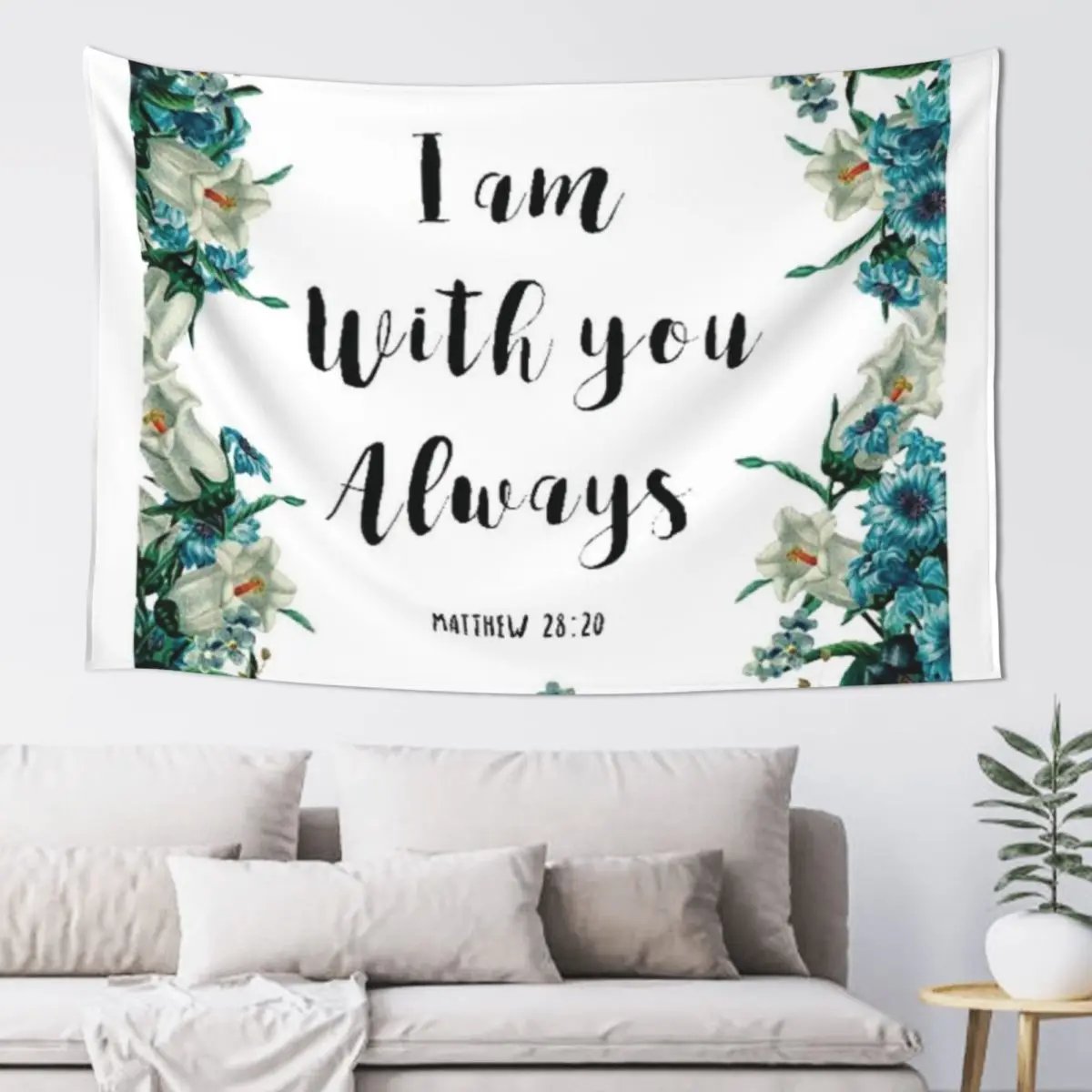 

I am with you always Tapestry Aesthetic Room Decor Wall Decor Hanging Room Decoration Aesthetic Tapestry