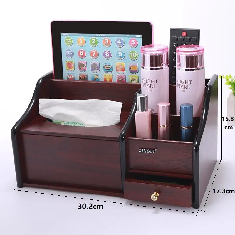 Desktop Afstandsbediening Board Opbergdoos Kantoor Woonkamer Koffie Tafelblad Tissue Opbergdoos Schommelende Afstandsbediening Doos ZG689