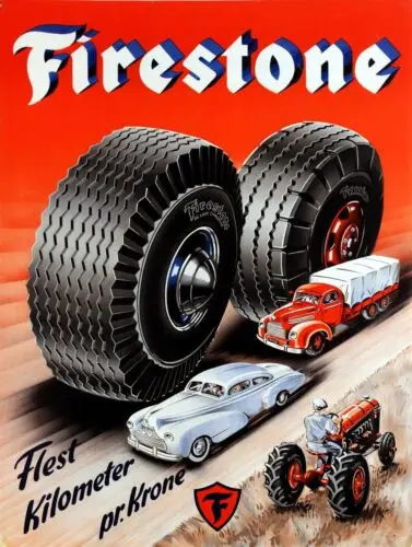 Metal Tin Signs FIRESTONE TYRES Vintage Retro Home Man Cave Garage Shed