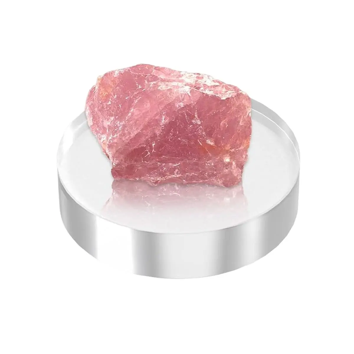 A572K Acrylic Blocks 4Pcs Acrylic Base Stand for Display Clear Block Round Riser Display Stands for Jewelry Trophy Props SUMMER