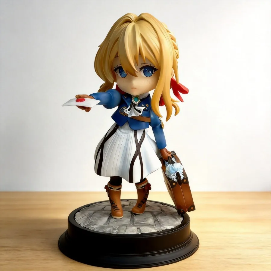 

Violet Evergarden Q Version Action Figure Anime Cute Beautiful Girl 2D GK Model Decoration Collectible Gift