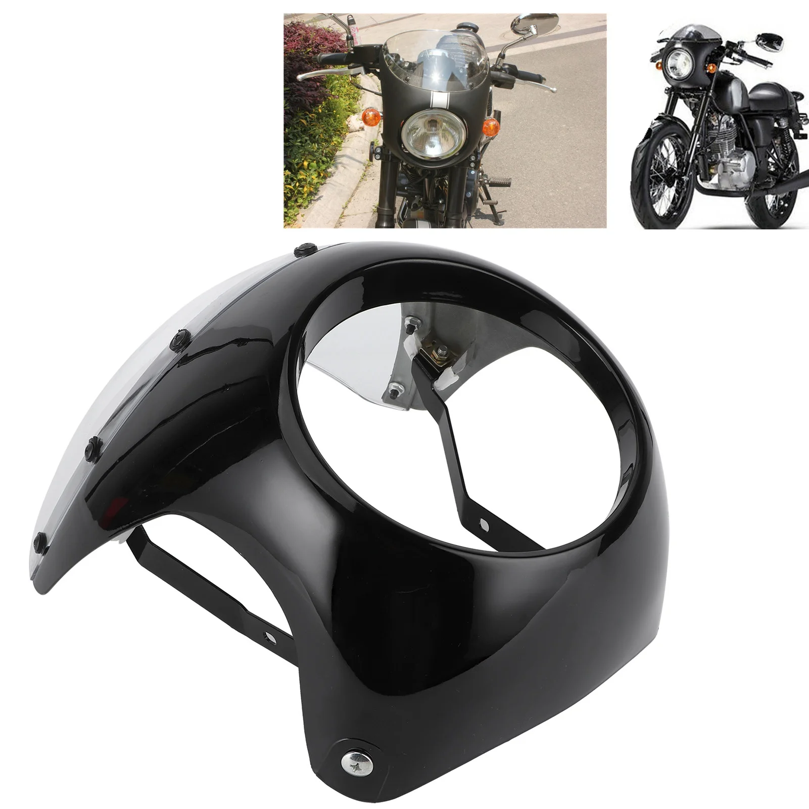 7 Zoll Scheinwerferverkleidung Windabweiser für Motorrad Motorradzubehör Motorrad Luftabweiser