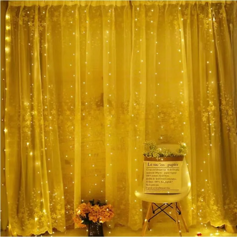 USB Curtain Lighting String Home Wall Wedding Birthday Decoration New Year Christmas Party Holiday LED Lights