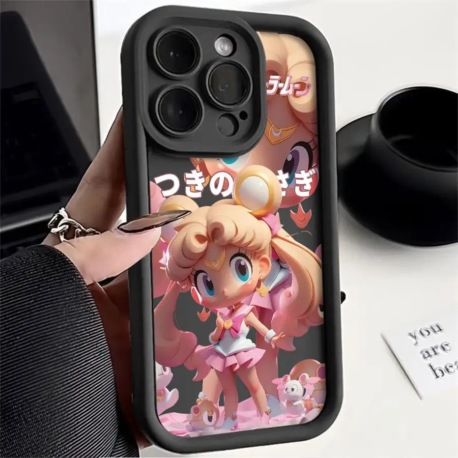 귀여운 세일러문 아이노 미나코 아이폰 XR 17 에어 13 12 11 프로 맥스 XS 맥스 15 16 14 플러스 16e 소프트 커버 폰 케이스