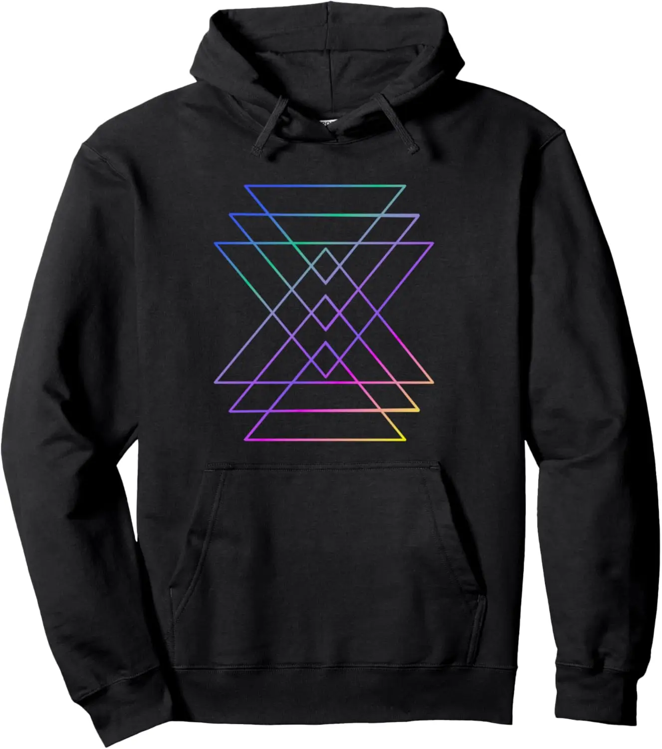 Geometric Pattern - Graphic - Triangles Pullover Hoodie Custom Printed Graphic Hoodie Casual Harajuku Women Men Clothing