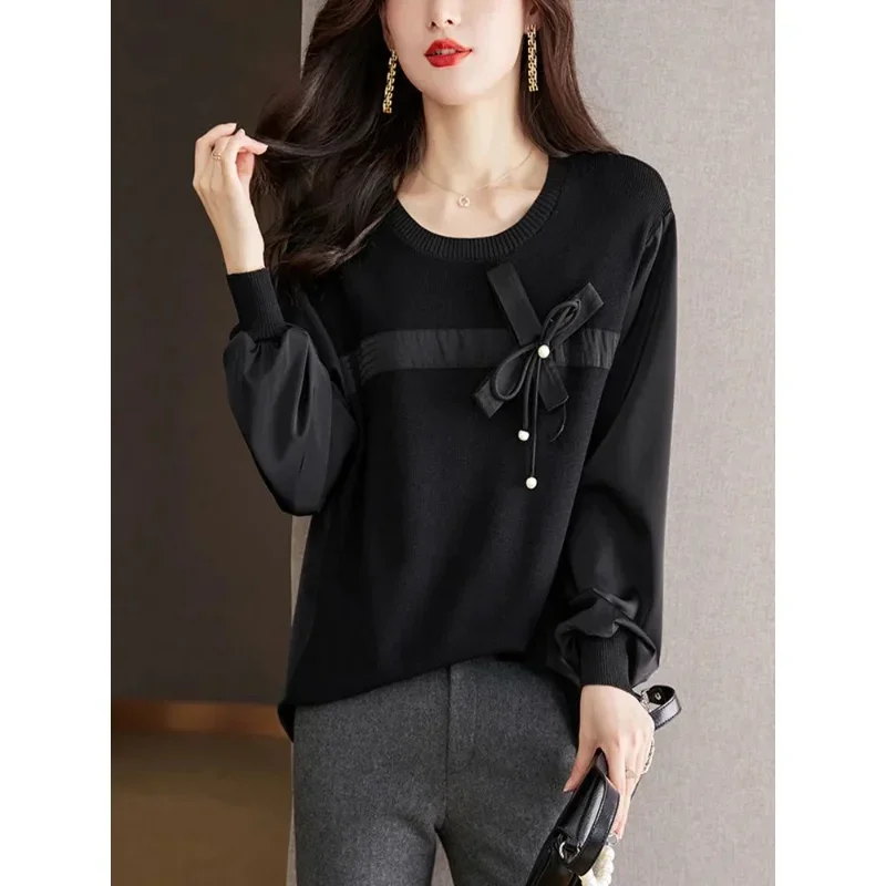 Selling Popularity Design of Spring and Autumn Two-piece Tops for Women's Sweater Long Sleeves
