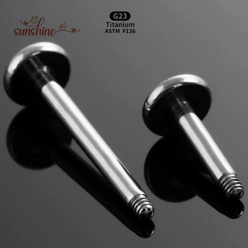 10 Stück/50 Stück G23 Titan Piercing Labret Bar Labret Ring Ohrstecker Ersatz Piercing Post Körperschmuck – Detail 5