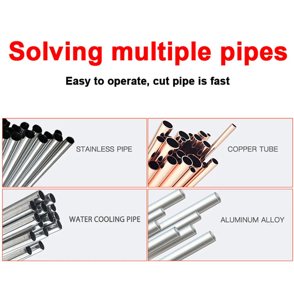 The cutter cuts plastic, copper, brass and aluminum pipes. Suitable for 3-28mm diameter pipes. Adjustable hose cutting tool