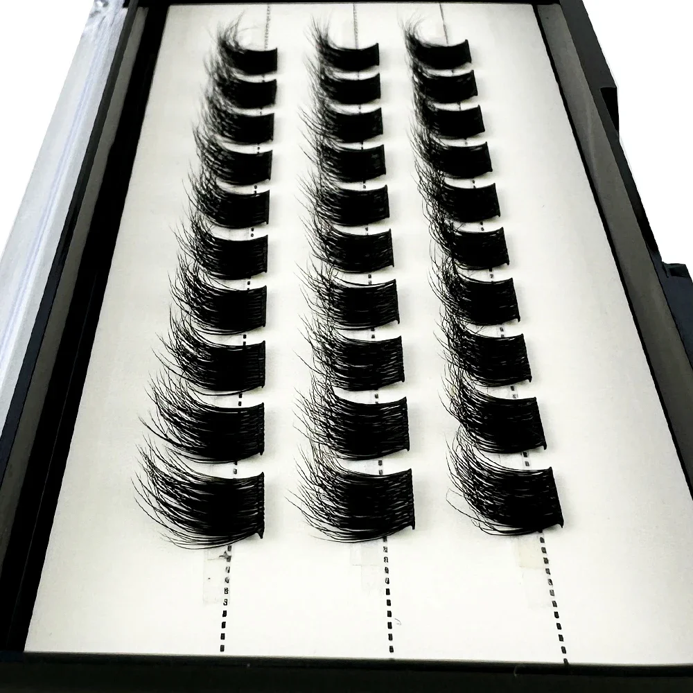 Nouveau 5d moelleux vison cils 3 rangées extension de cils naturels 3D russie individuel cils grappe outils de maquillage cils Cilia