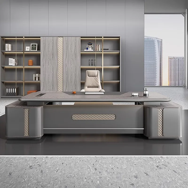 Boss desk office combination simple modern president manager desk light luxury large desk furniture
