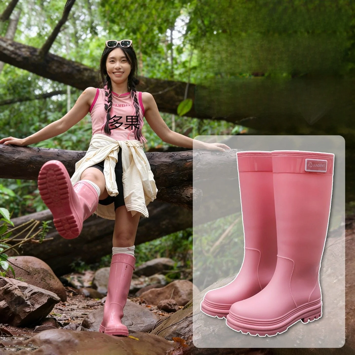 high-tube-women's-rain-boots-waterproof-outdoor-hiking-shoes-fashionable-adult-water-shoes-gkin-mountain-trekking-boots