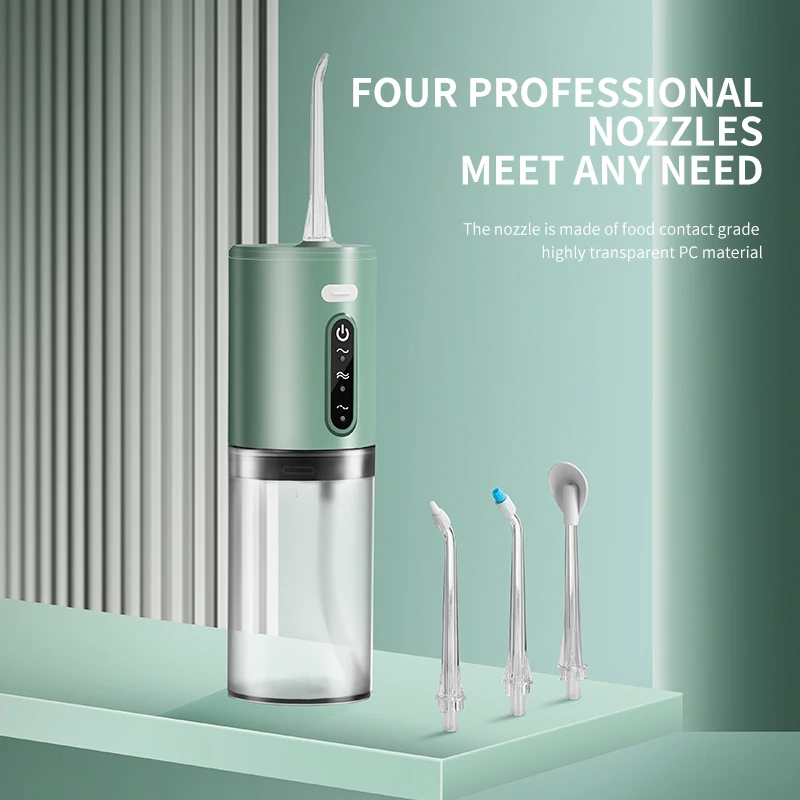 Xiaomi Dental Oral Irrigator 5 Nozzle Portable Dental Water Flosser USB Rechargeable 280ml Three frequency pulses Teeth Cleaner