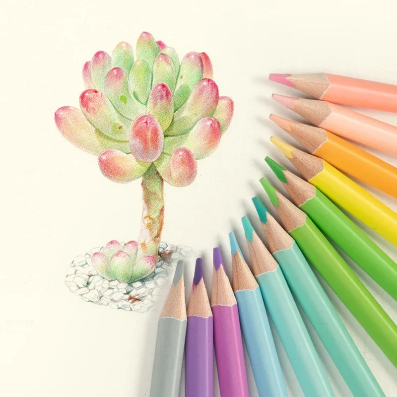 أقلام رصاص ملونة خشبية مع مبراة للأطفال ، فن غير سام ، مجموعة أقلام رصاص مثلثة للطلاب ، اللوازم المدرسية ، 12 أنماط #5