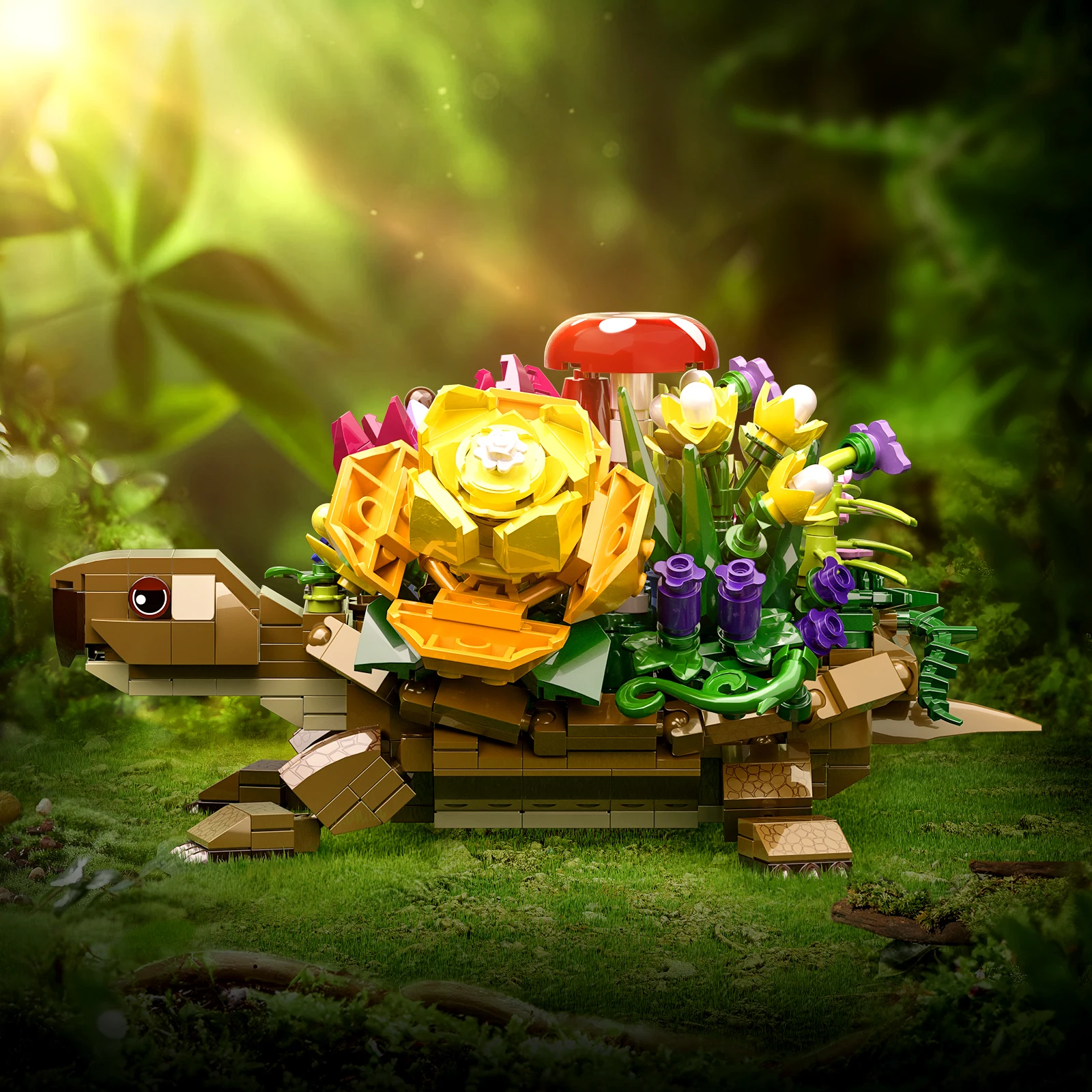 510PCS Turtle Planter Flower Pots Model Kit Animal Planter Building Blocks Flower Pots Bricks Toys Birthday Gifts for Kids Adult