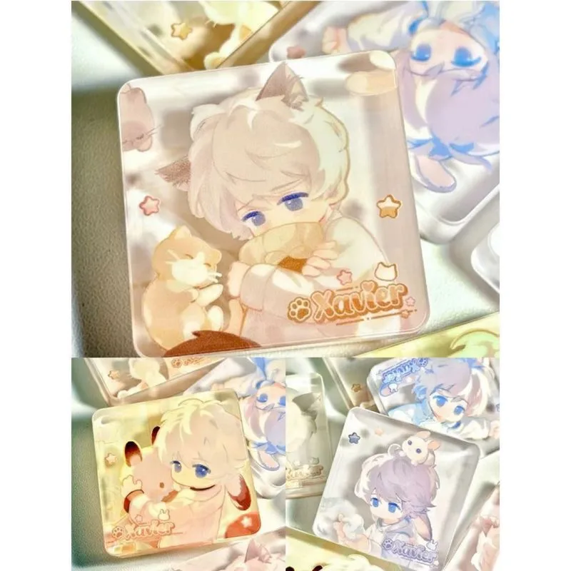 5cm Game Love and Deep Space Xavier Acrylic Transparent Crystal Mahjong Tile Collection Ornament Accesorios Character Gift