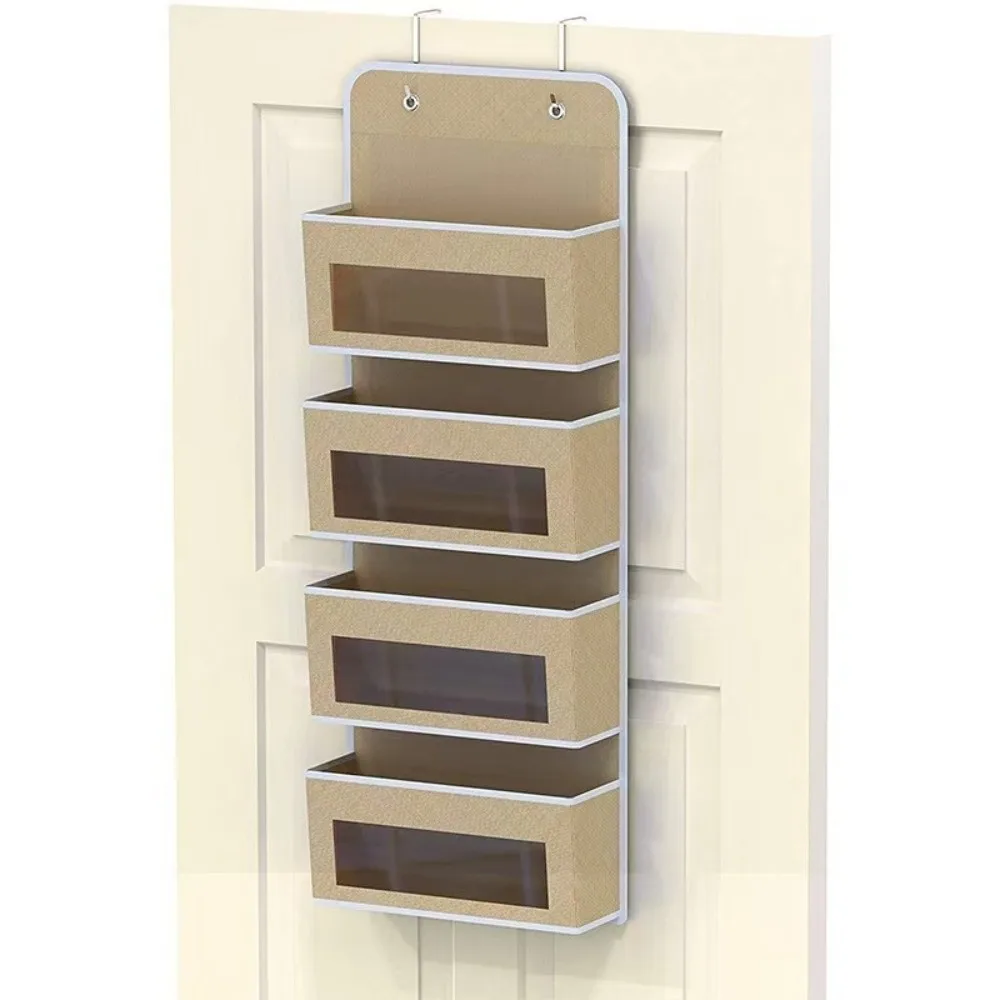 Neuer 3/4/5-stöckiger Türorganizer, platzsparend, durchsichtiges PVC-Fenster, Aufbewahrungsorganizer, robuste Hängeaufbewahrungstasche für den Heimgebrauch