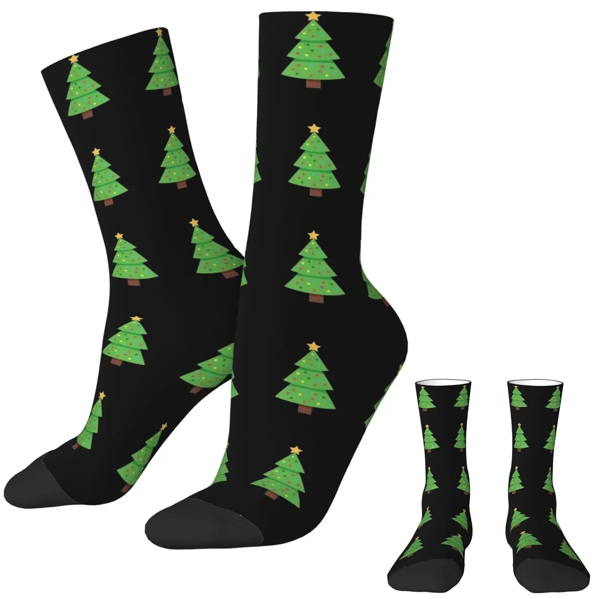 

A Real Christmas Tree Socks Harajuku Stockings Winter Non-Slip Unisex Men Socks Soft Breathable Graphic Cycling Socks