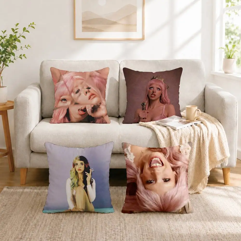 

S-Star M-Melanie Martinez Square Double-Sided printed Pillow Case Bedroom Bedside Pillow Sofa Cushion Cover Gift