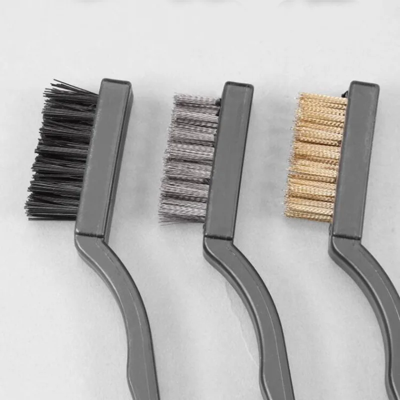 Mini Remove Rust Brush Brass Cleaning Polishing Metal Brushes Brass Wire Steel Wire Nylon Brush Clean Tools Home Kits
