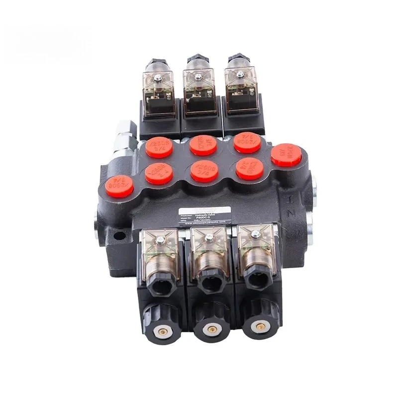 4 Outlet Solenoid Valve 12V Control Z50 Z80 Hydraulic Directional Control Valve for Industrial Machinery Equipment