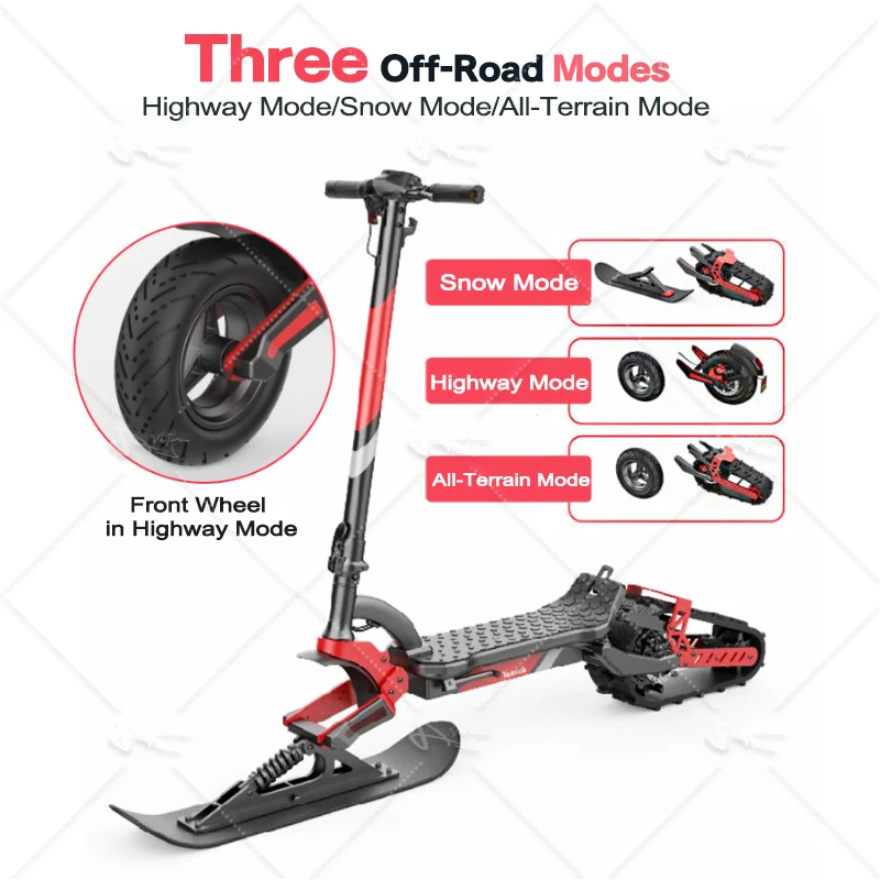 

2026-45Km/h Speed 2000W Motor Power E-scooter Electric Snowmobile Snow EScooter/ Off Road Electric Scooter/Tracked EScooter