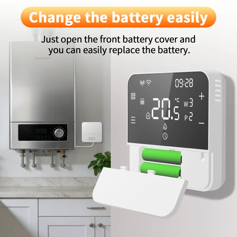 Gas Boiler Wireless Thermostat  Room RF 868MHz Opentherm Battery Powered Thermostat Boiler Programmable Temperature Controller