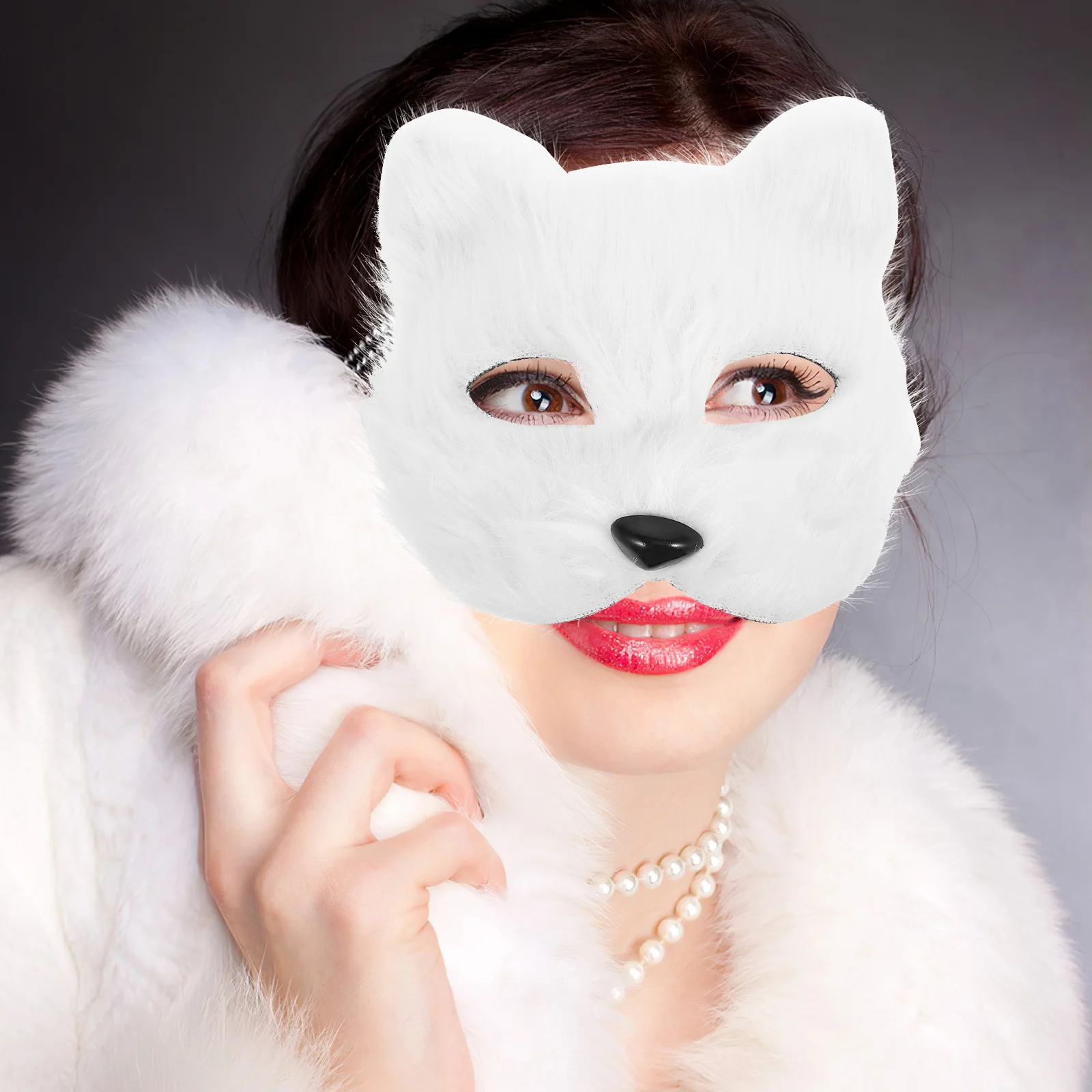 1 セットオオカミコスチュームセットコスプレマスク手袋テールパーティーハロウィン装飾アクセサリーオオカミコスチュームセットコスプレマスク装飾手袋