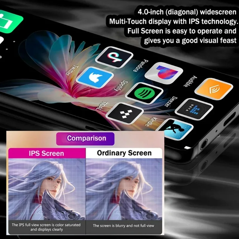 M9 M18 4 بوصة مشغل MP3 مشغل MP4 شاشة لمس كاملة مشغل موسيقى محمول بلوتوث واي فاي أندرويد MP5 مشغل موسيقى App تنزيل #5