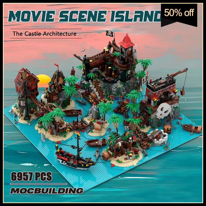 Movie Islands Bundle Sets MOC Building Blocks Castle Model Technology Bricks DIY Assembly Collection Architecture Toys Xmas Gift