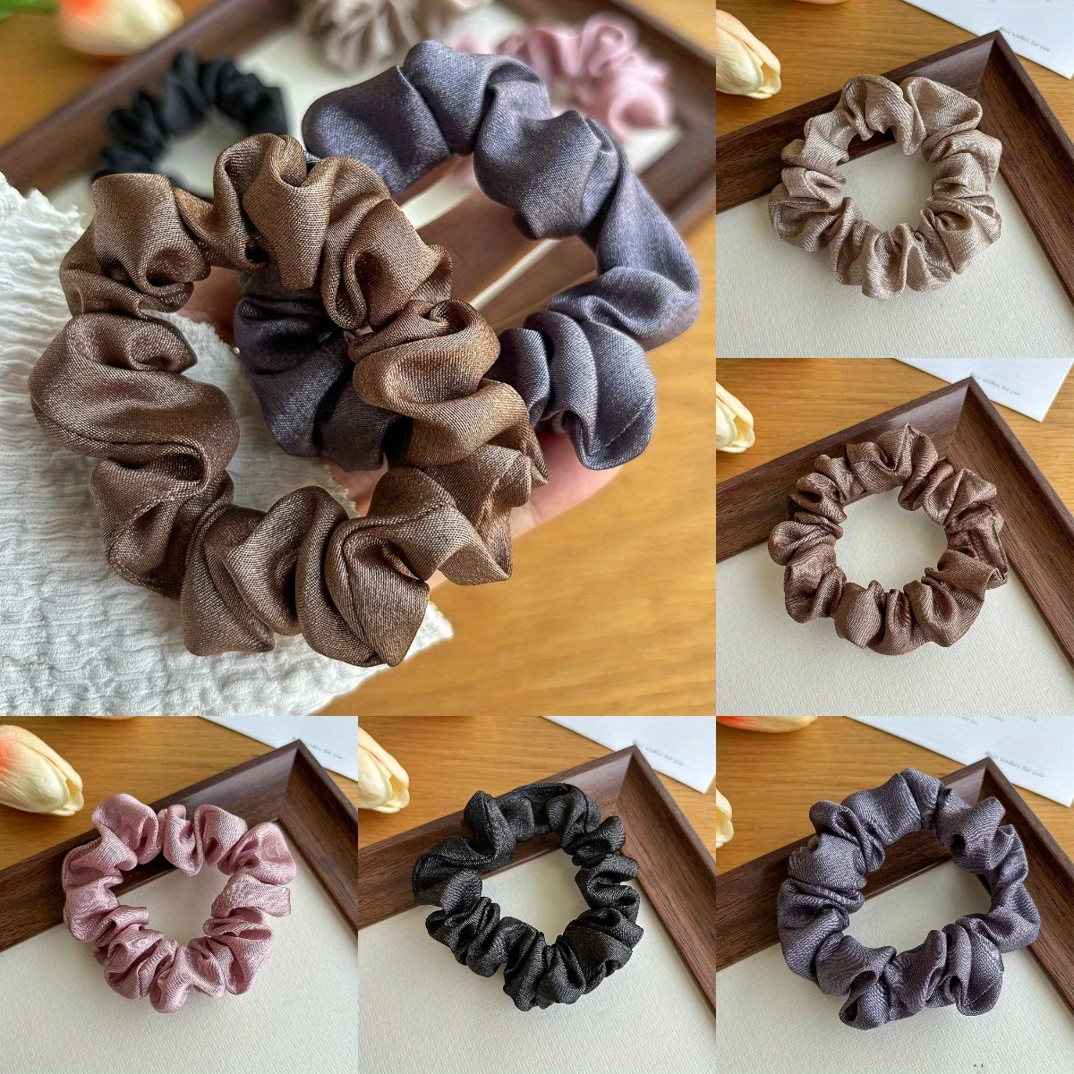 

Ruffled Lace Scrunchie High Elasticity Hair Tie for Women Vintage Elegant Bun Maker Daily Casual Versatile Fashion Accessories