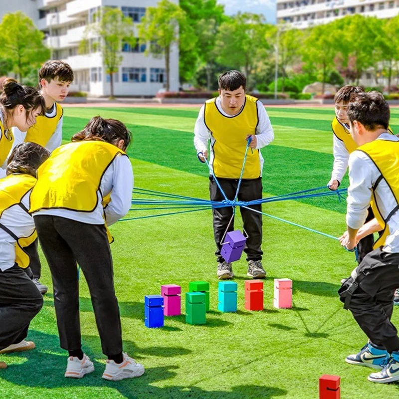 Torre ao ar livre Building Game, Cooperativa Jogar Brinquedos, Movimento Criativo, Escola Empresa Fun Juguetes Divertidos Para Adultos