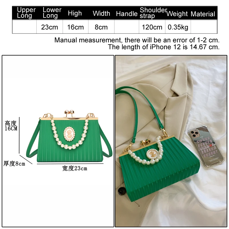 luxury designer lady crossbody bags Wedding evening bag with pearls elegant bags for women banquet fashion handbags for women