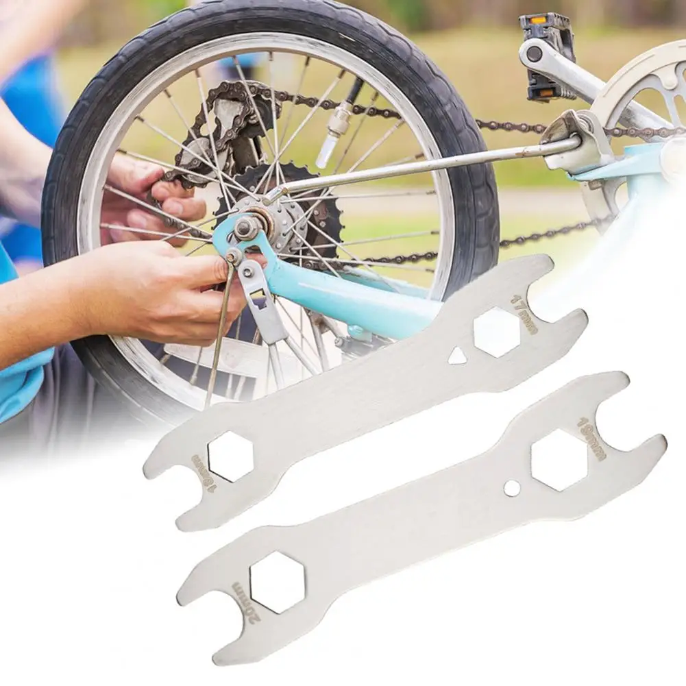 

Bike Adjuster Wrench Durable Stainless Steel Bike Hub Wrench Set for Cycling Road Mountain Bicycles 8 Sizes Cone Adjuster