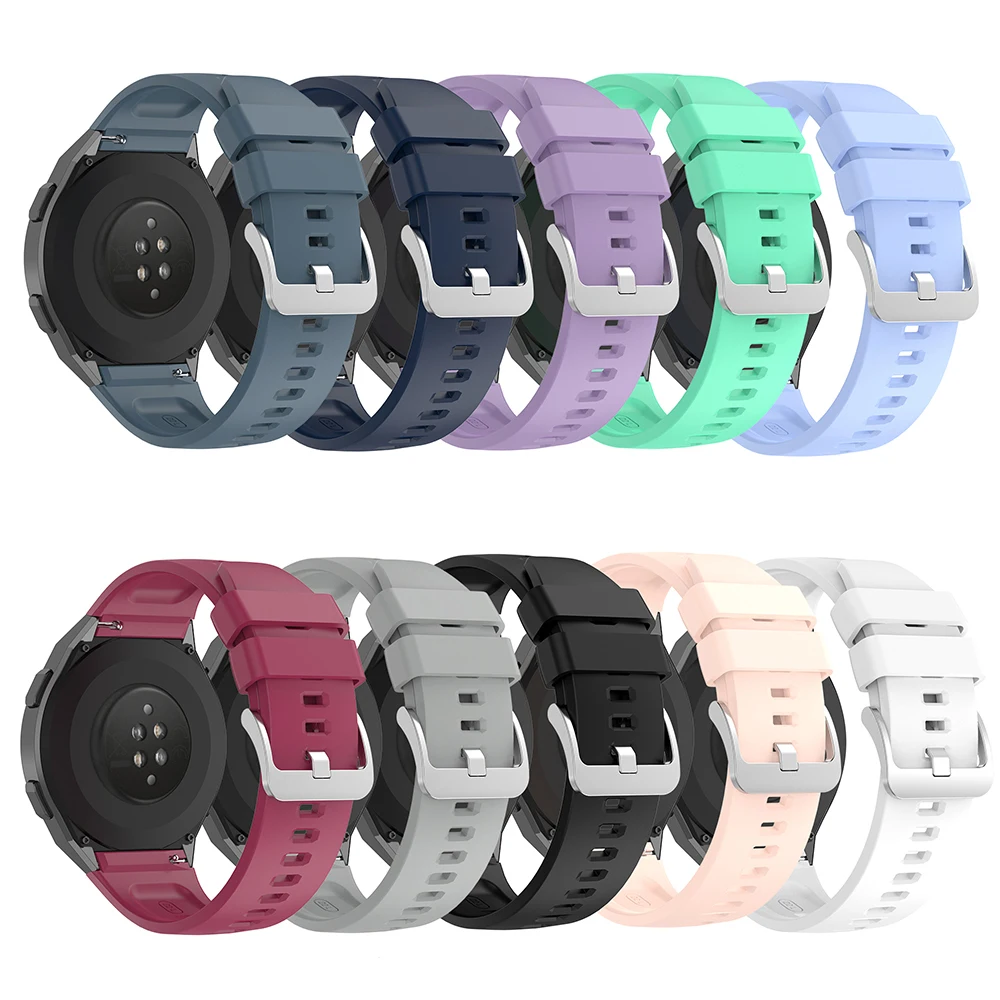 Pulseira de silicone para relógio huawei, pulseira de substituição para gtwatch gt 2e, com 22mm