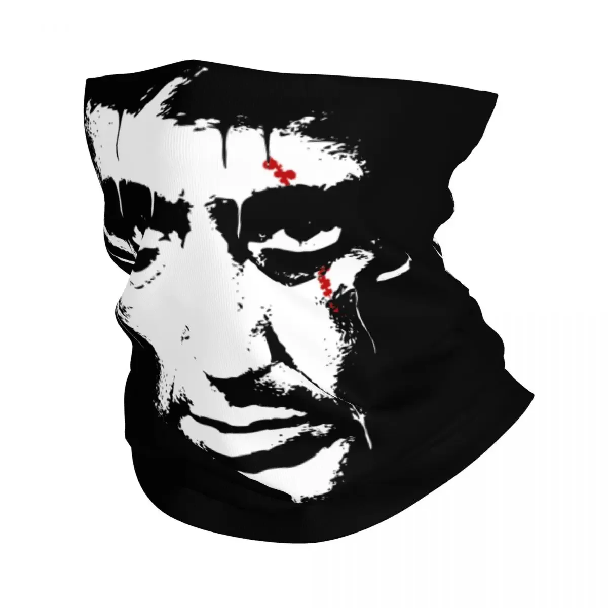 Máscara Scarface impressa para homens e mulheres, Tony Montana Movie Bandana, Gaiter Pescoço, Envoltório Balaclava, Headband Quente, Montando Headband, Inverno