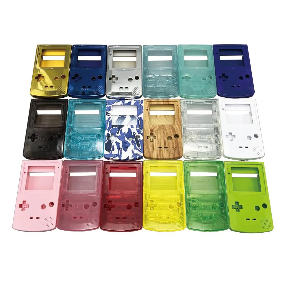 Carcasa GBC de alta calidad para Gameboy Color, carcasa con lente de pantalla de cristal, botones compatibles con IPS y pantalla Original