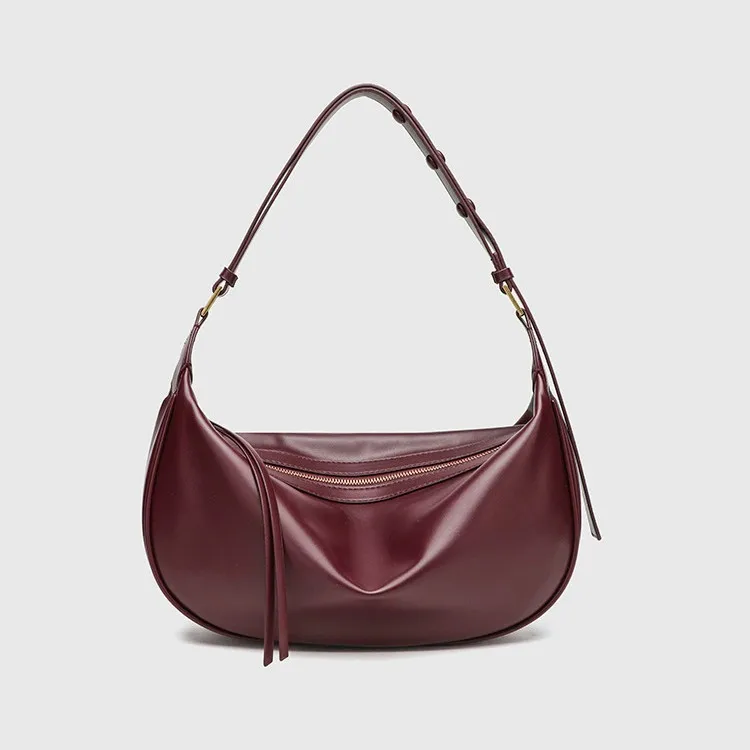 Cross-Border Women's Bag 2026 New Fashion Textured Shoulder Crossbody Bag Versatile Niche Design Underarm Dumpling Bag